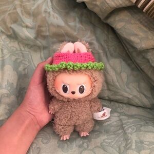 Handmade Crochwt Strawberry Labubu Hat